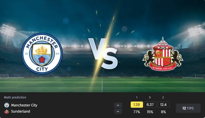 پیش بینی منچستر سیتی مقابل ساندرلند