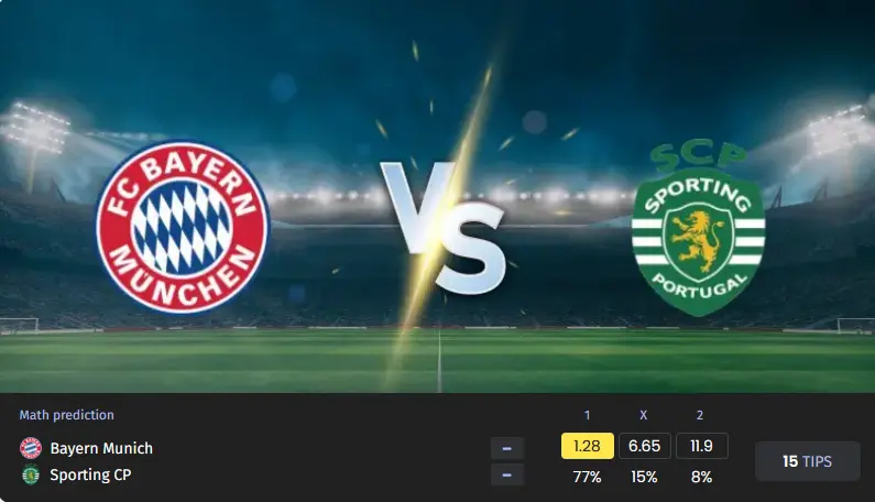 پیش بینی بایرن مقابل اسپورتینگ