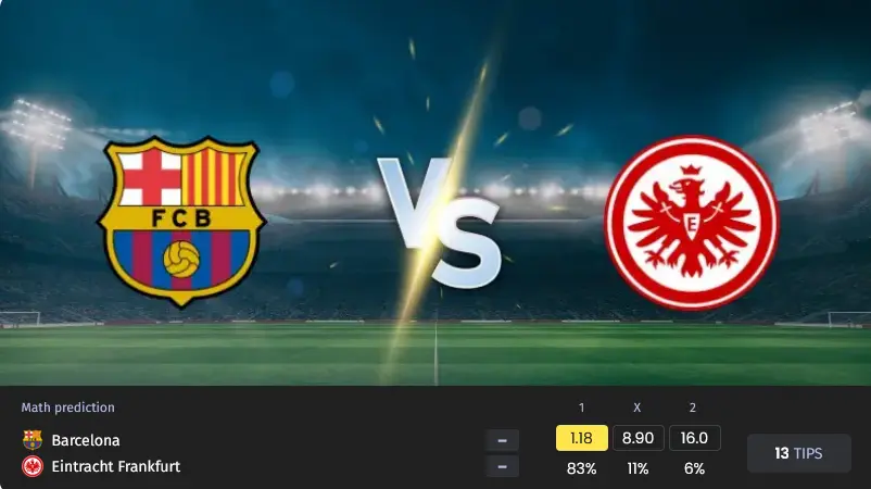 پیش بینی بارسلونا مقابل فرانکفورت