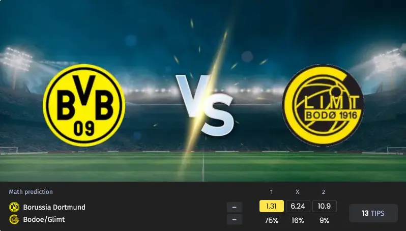 شرط بندی دورتموند و بودو گلیمت