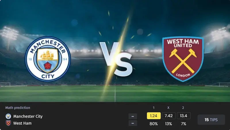 فوتبال منچسترسیتی مقابل وستهام