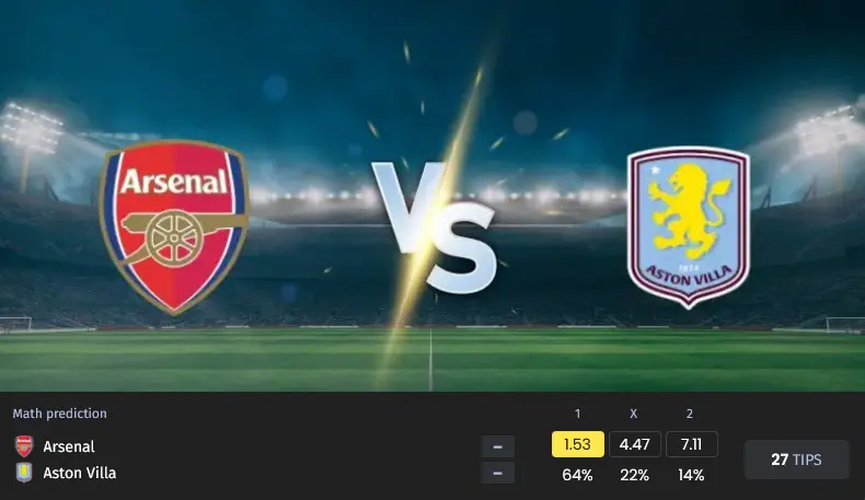 پیش بینی آرسنال مقابل استون ویلا