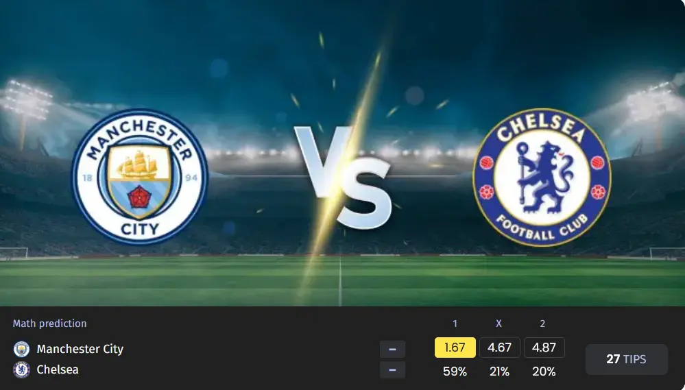 پیش بینی منچستر سیتی مقابل چلسی