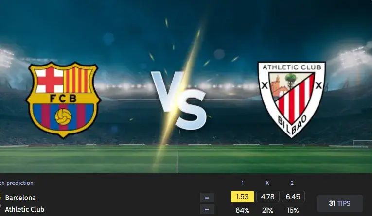 بازی اتلتیک بیلبائو مقابل بارسلونا