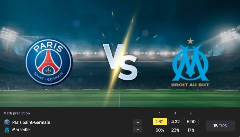 پیش بینی بازی پاری سن ژرمن مقابل مارسی