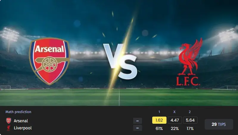 پیش بینی بازی آرسنال مقابل لیورپول